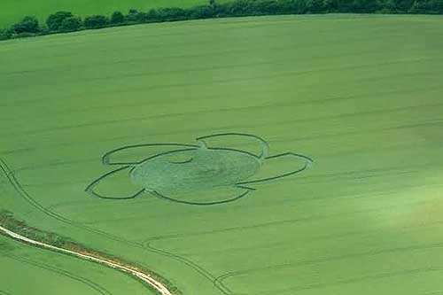 Low Hangbank, North Yourkshire crop circle, aerial photo 2