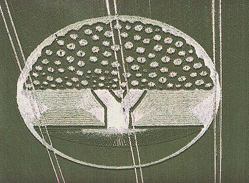 East field, Wiltshire crop circle, aerial photo 3