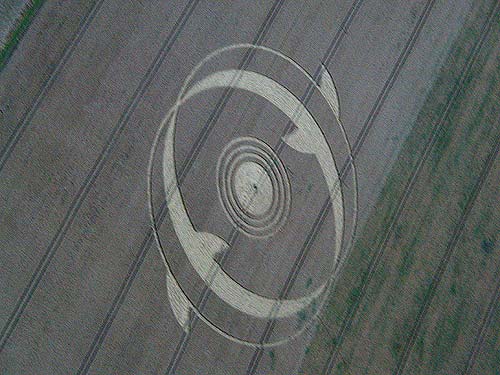 East field(3), Wiltshire crop circle, aerial photo 2