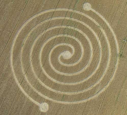 North Farm, Wiltshire crop circle, aerial photo 2