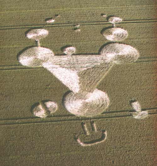 North Farm (2), Wiltshire crop circle, aerial photo 2