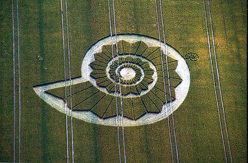 Pewsey White Horse, Wiltshire crop circle, aerial photo 2