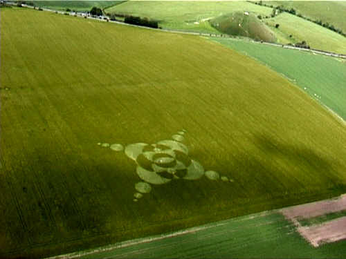 Silbury Hill, Wiltshire crop circle, aerial photo 3
