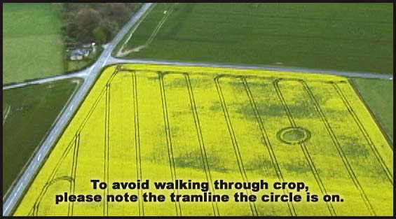 Long Road, Hampshire crop circle, aerial photo 2