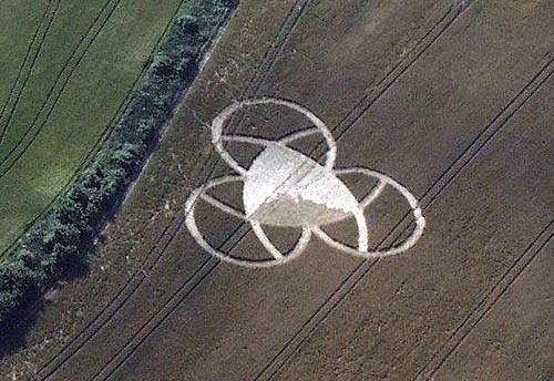 Sompting (2), Sussex crop circle, aerial photo 2