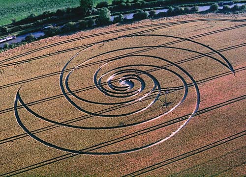 Stanton Bridge, Wiltshire crop circle, aerial photo 3