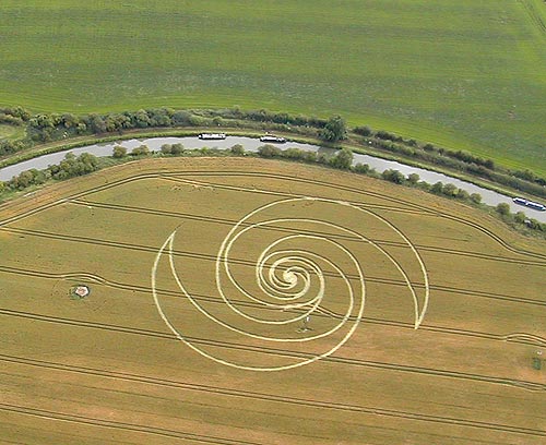 Stanton Bridge, Wiltshire crop circle, aerial photo 6