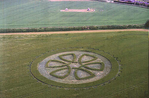 Silbury Hill, Wiltshire crop circle, aerial photo 13