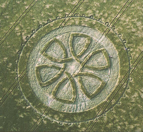 Silbury Hill, Wiltshire crop circle, aerial photo 12