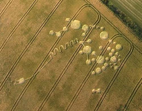Avebury Stone Circle (2), Wiltshire crop circle, aerial photo 8