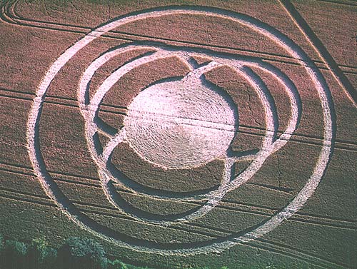A303 Andover By-Pass, Hampshire crop circle, aerial photo 3