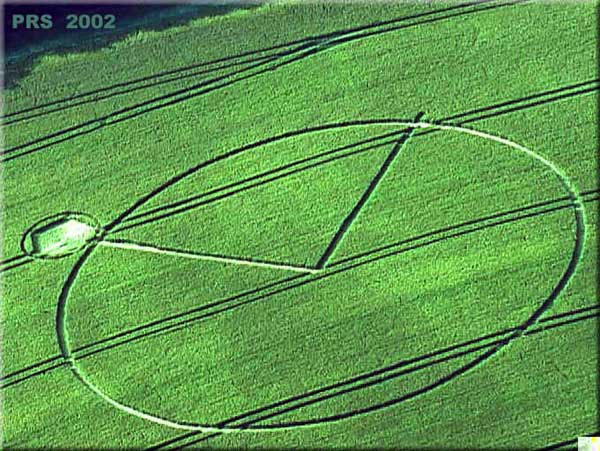 Woodborough Hill, Wiltshire crop circle, aerial photo 2