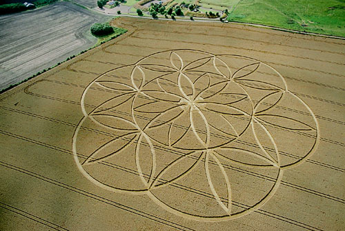 Burderop Down, Wiltshire crop circle, aerial photo 3