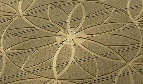 Burderop Down, Wiltshire crop circle, aerial photo 2