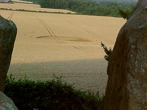 Coldrum Stones, Kent crop circle, aerial photo 2