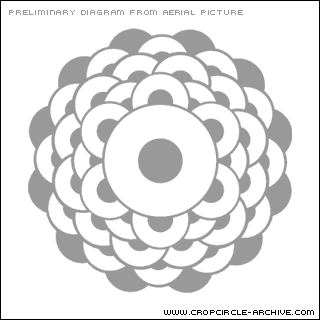 Thornborough Henge, Yorkshire crop circle, aerial photo 9