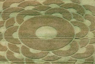 Thornborough Henge, Yorkshire crop circle, aerial photo 3