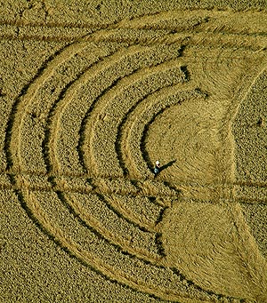 Avebury Stone Avenue, Wiltshire crop circle, aerial photo 2