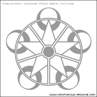 Avebury Trusloe, Wiltshire crop circle, aerial photo 5