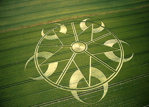 Avebury Trusloe, Wiltshire crop circle, aerial photo 3