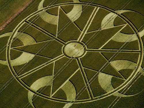 Avebury Trusloe, Wiltshire crop circle, aerial photo 2