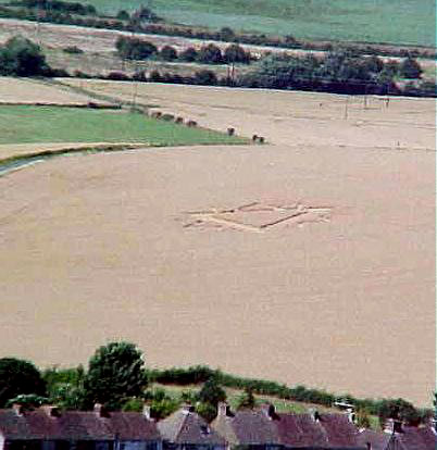 The Pilgrims Way, kent crop circle, aerial photo 5