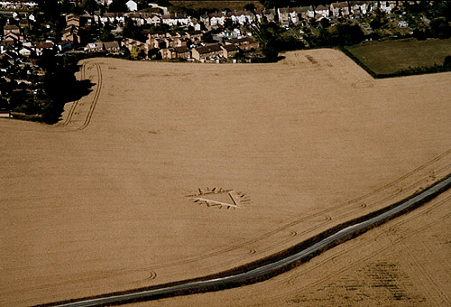 The Pilgrims Way, kent crop circle, aerial photo 3