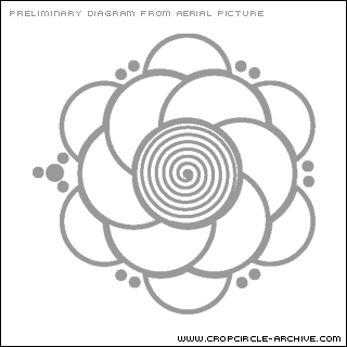 Ulley, Yorkshire crop circle, aerial photo 5