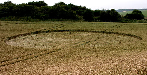 Camp Field (2), Wiltshire crop circle, aerial photo 4