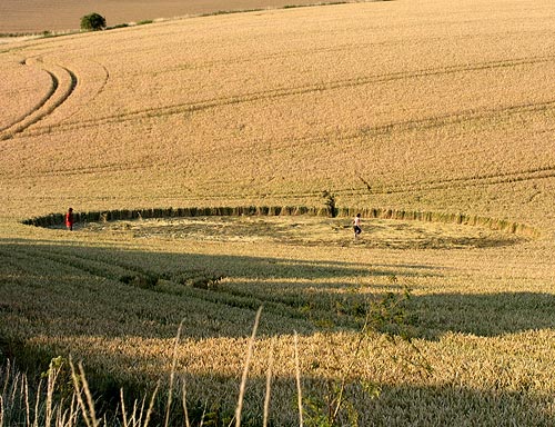 Camp Field (2), Wiltshire crop circle, aerial photo 3