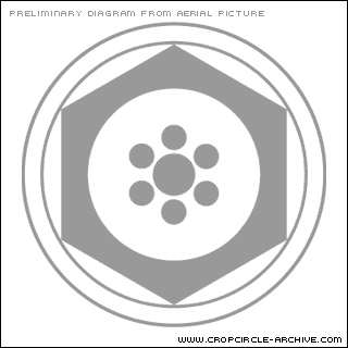 Clifford's Hill, Wiltshire crop circle, aerial photo 4