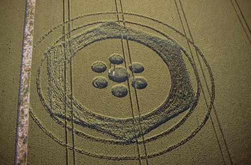Clifford's Hill, Wiltshire crop circle, aerial photo 2