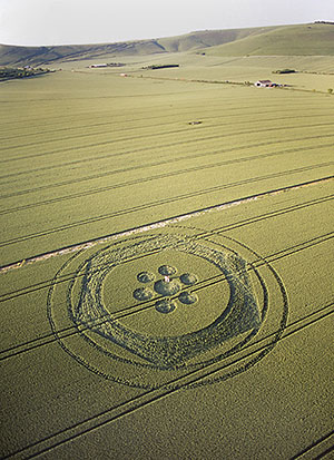 Clifford's Hill, Wiltshire crop circle, aerial photo 3