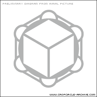 Deacon Hill, Hertfordshire crop circle, aerial photo 5