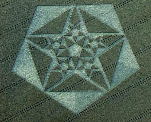 Woodway Bridge, Wiltshire crop circle, aerial photo 5