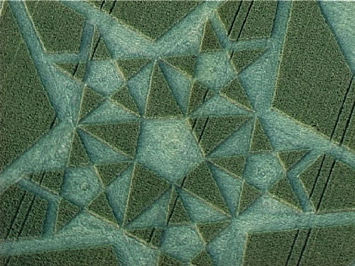 Woodway Bridge, Wiltshire crop circle, aerial photo 6