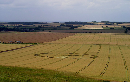 Hackpen Hill, Wilshire crop circle, aerial photo 4