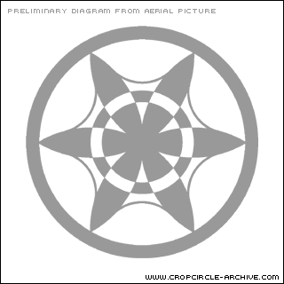 Kit's Coty, Kent crop circle, aerial photo 8