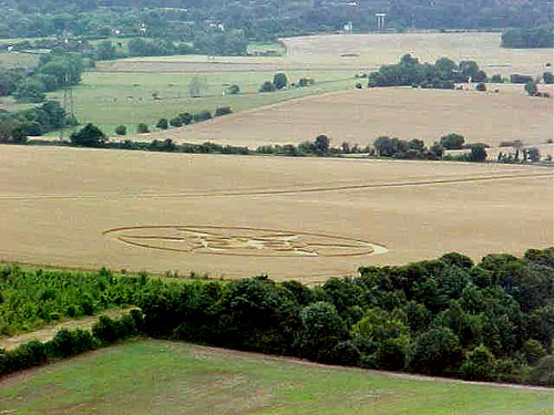 Kit's Coty, Kent crop circle, aerial photo 3