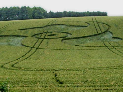 A34, Hampshire crop circle, aerial photo 2