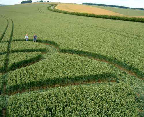 Marlborough, Wiltshire crop circle, aerial photo 4
