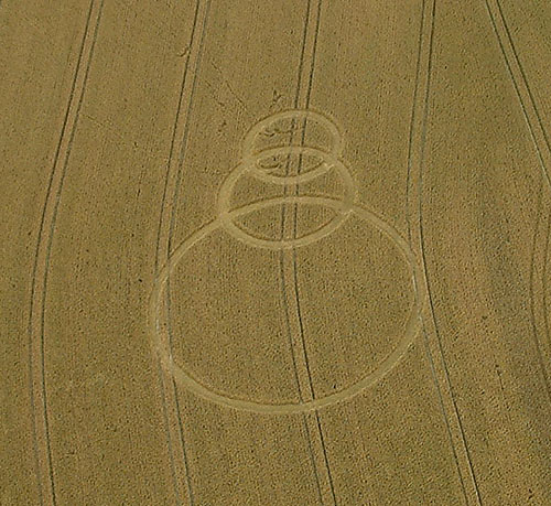 Marlborough, Wiltshire crop circle, aerial photo 2