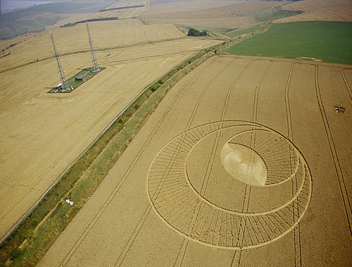 Morgan's Hill, Wiltshire crop circle, aerial photo 2