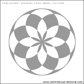 Newbridge, Somerset crop circle, aerial photo 3