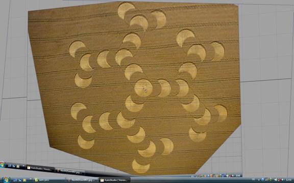 North Down (2), Wiltshire crop circle, aerial photo 6