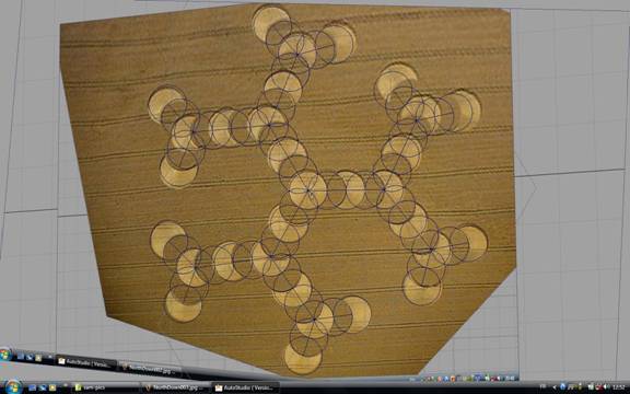 North Down (2), Wiltshire crop circle, aerial photo 7