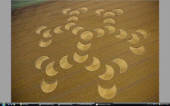 North Down (2), Wiltshire crop circle, aerial photo 12