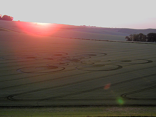 Ogbourne St George, Wiltshire crop circle, aerial photo 3