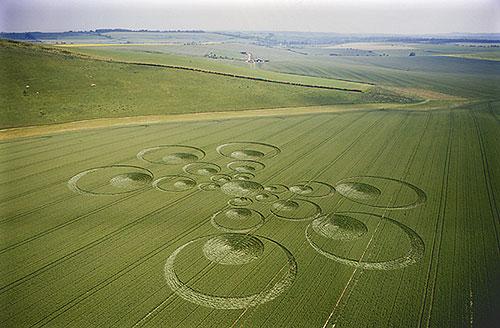 Ogbourne St George, Wiltshire crop circle, aerial photo 2