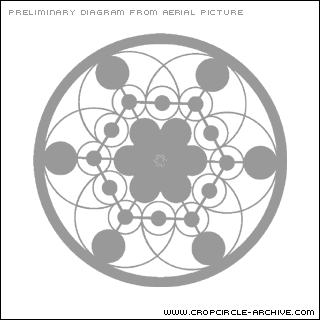 Scrope Wood, Wiltshire crop circle, aerial photo 12